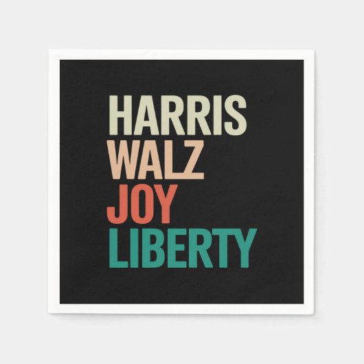Retro Harris Waltz 2024 Harris Walz Joy Liberty Servet (Voorkant)