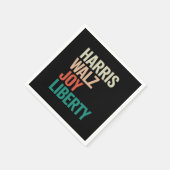 Retro Harris Waltz 2024 Harris Walz Joy Liberty Servet (Hoek)