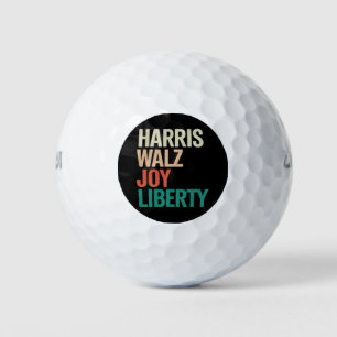 Retro Harris Waltz 2024 Harris Walz Vrijheid Geluk Golfballen