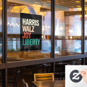 Retro Harris Waltz 2024 Harris Walz Vrijheid Geluk Raamsticker