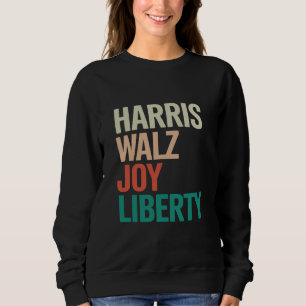 Retro Harris Waltz 2024 Harris Walz Vrijheid Vreug Trui