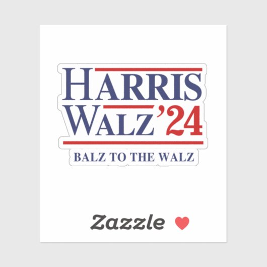 Retro Harris Walz '24 - Balz naar de Walz Sticker (Vel)
