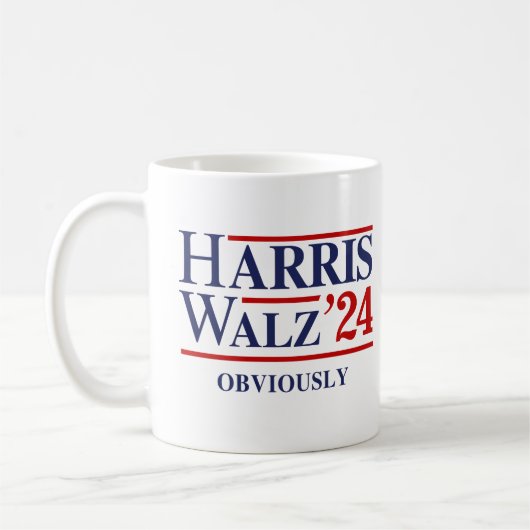 Retro Harris Walz '24 - Natuurlijk Koffiemok (Links)