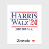 Retro Harris Walz '24 - Natuurlijk Sticker (Vel)