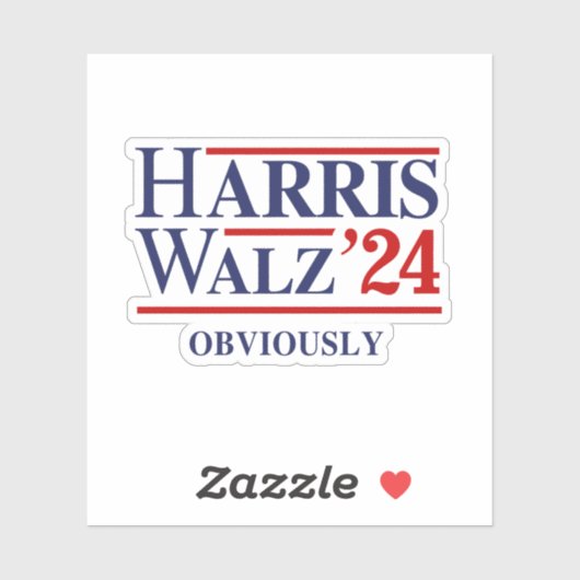 Retro Harris Walz '24 - Natuurlijk Sticker (Vel)