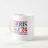 Retro Harris Walz '24 - Nieuwe weg vooruit Koffiemok (Voorkant links)