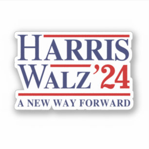 Retro Harris Walz '24 - Nieuwe weg vooruit Sticker