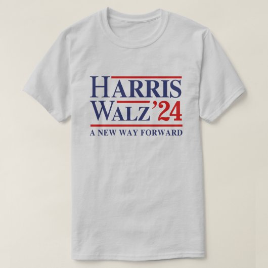 Retro Harris Walz '24 - Nieuwe weg vooruit T-shirt (Design voorkant)