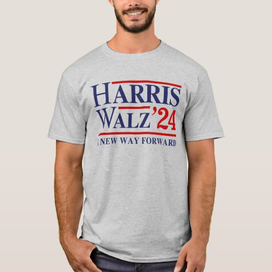 Retro Harris Walz '24 - Nieuwe weg vooruit T-shirt (Voorkant)