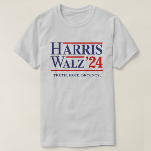 Retro Harris Walz '24 - Waarheid Hoop Fatsoen T-shirt