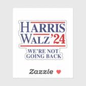 Retro Harris Walz '24 - We gaan niet terug Sticker (Vel)