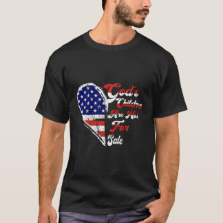 Retro hart Gods kinderen zijn niet te koop Amerika T-shirt
