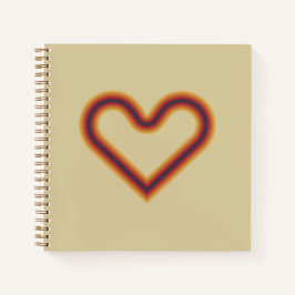 Retro Hart Optische Kunst Notitieboek
