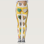 Retro Hart Raster Leggings (Voorkant)