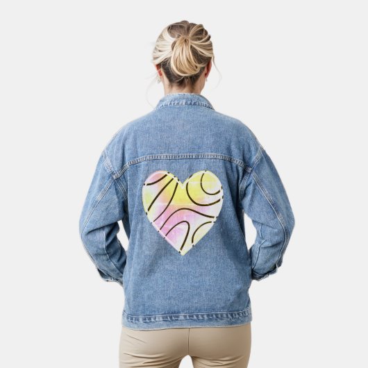 Retro Hart Vrouwen Denim Jacket (Model)