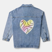 Retro Hart Vrouwen Denim Jacket (Achterkant)