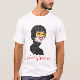 Retro Hart Zonnebril Lachende Vrouw T-shirt