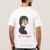 Retro Hart Zonnebril Lachende Vrouw T-shirt (Achterkant)