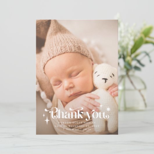 Retro Hartelijk dank voor de aankondiging van de a (Staand voorkant)