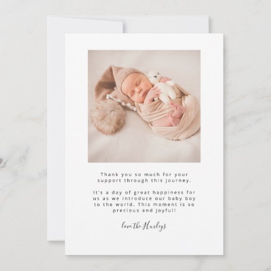 Retro Hartelijk dank voor de aankondiging van de a (Achterkant)