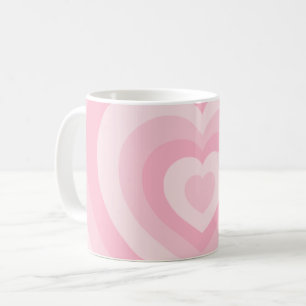 Retro  Harten Baby Roze Koffiemok