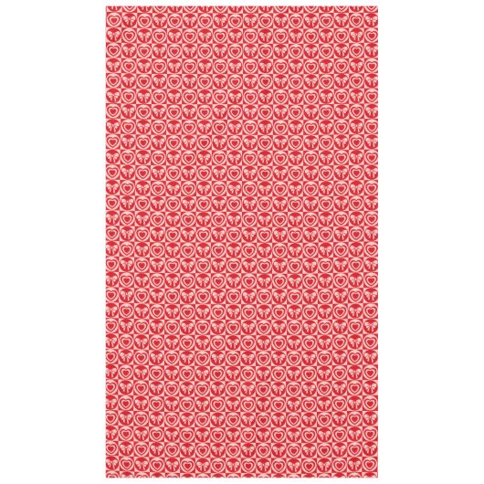  Retro Harten en Bogen Rode Valentijnsdag Tafelkleed (Voorkant)