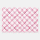  Retro Harten Kerstboom Roze en Grijs Inpakpapier Vel (Voorkant)