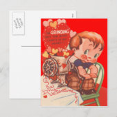  Retro Hartmolen Valentijn Kaart (Voorkant / Achterkant)