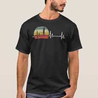 Retro hartslag Basketball Player voor Basketball T-shirt