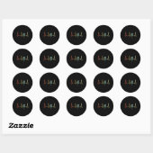 Retro Hartslag Discgolf  Ronde Sticker (Vel)