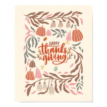 Retro Harvest Happy Thanksgiving