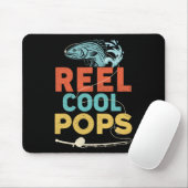 Retro Hasp Cool Pops Vissen Vaderdag Visser Muismat (Met muis)