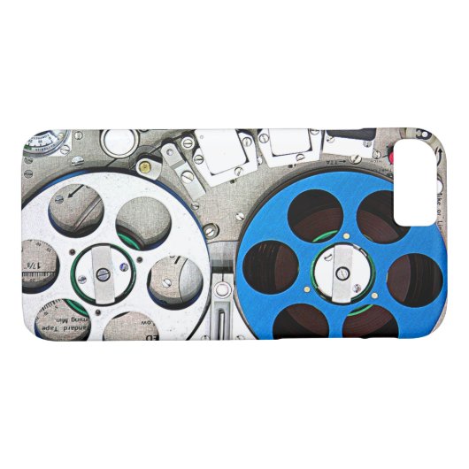 Retro haspel naar haspel Audio Tape Case-Mate iPhone Case (Achterkant (Horizontaal))
