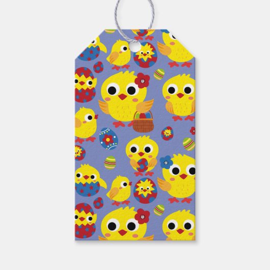 Retro Hatch Easter Eggs Cadeaulabel (Voorkant)