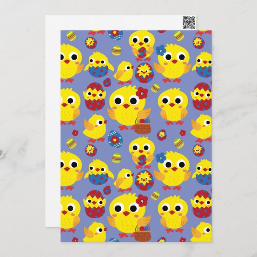 Retro Hatch Easter Eggs Feestdagenkaart (Voorkant / Achterkant)