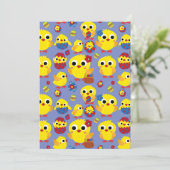 Retro Hatch Easter Eggs Feestdagenkaart (Staand voorkant)