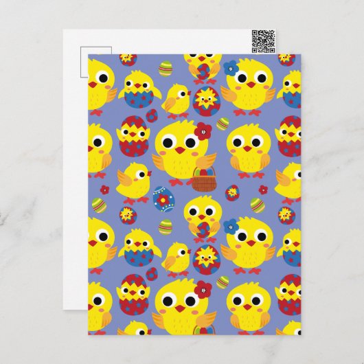 Retro Hatch Easter Eggs Feestdagenkaart (Voorkant / Achterkant)