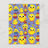 Retro Hatch Easter Eggs Feestdagenkaart (Voorkant)