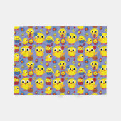 Retro Hatch Easter Eggs Fleece Deken (Voorkant (Horizontaal))