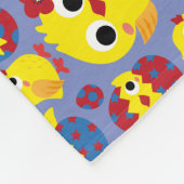 Retro Hatch Easter Eggs Fleece Deken (Hoek)