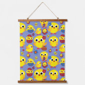 Retro Hatch Easter Eggs Hangend Wandkleed (Voorkant)