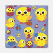 Retro Hatch Easter Eggs Magneet (Voorkant)