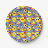 Retro Hatch Easter Eggs Papieren Bordje (Voorkant)
