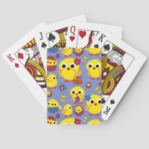 Retro Hatch Easter Eggs Pokerkaarten