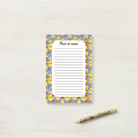 Retro Hatch Easter Eggs Post-it® Notes (Op bureau)