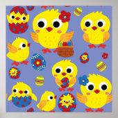 Retro Hatch Easter Eggs Poster (Voorkant)