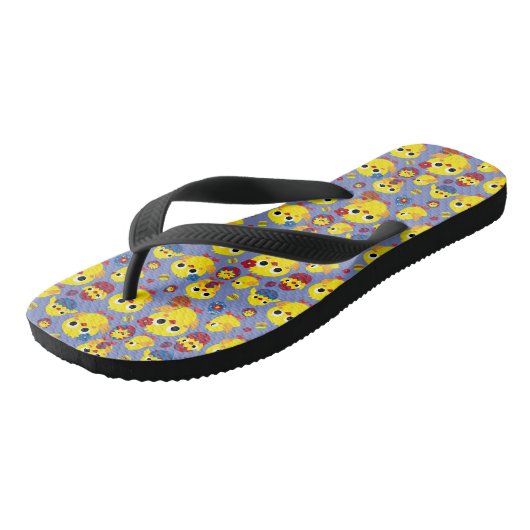 Retro Hatch Easter Eggs Teenslippers (Schuin)