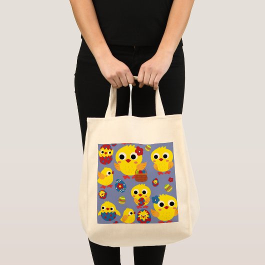 Retro Hatch Easter Eggs Tote Bag (Voorkant (product))