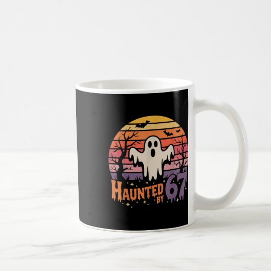 Retro Haunted Meme 67 Six Seven 6 7  Koffiemok (Rechts)