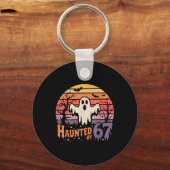 Retro Haunted Meme 67 Six Seven 6 7 Sleutelhanger (Voorkant)